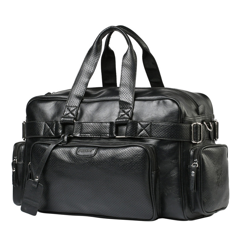 Mid Size Large Capacity PU Leather Men PU Leather Weekender Bag - FanFreakz
