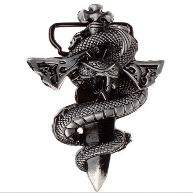 Templar Dagger in Snake Buckle Men Belt - FanFreakz