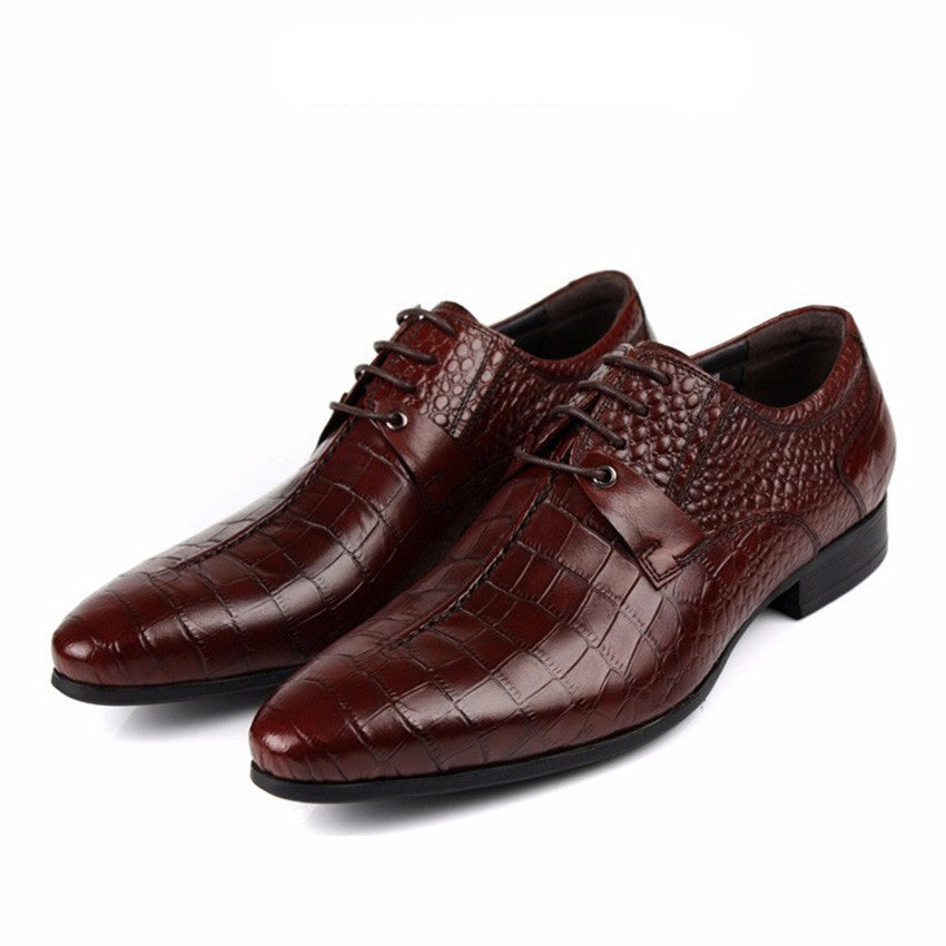 Luxury Croco Pattern Men Derby Shoes - FanFreakz