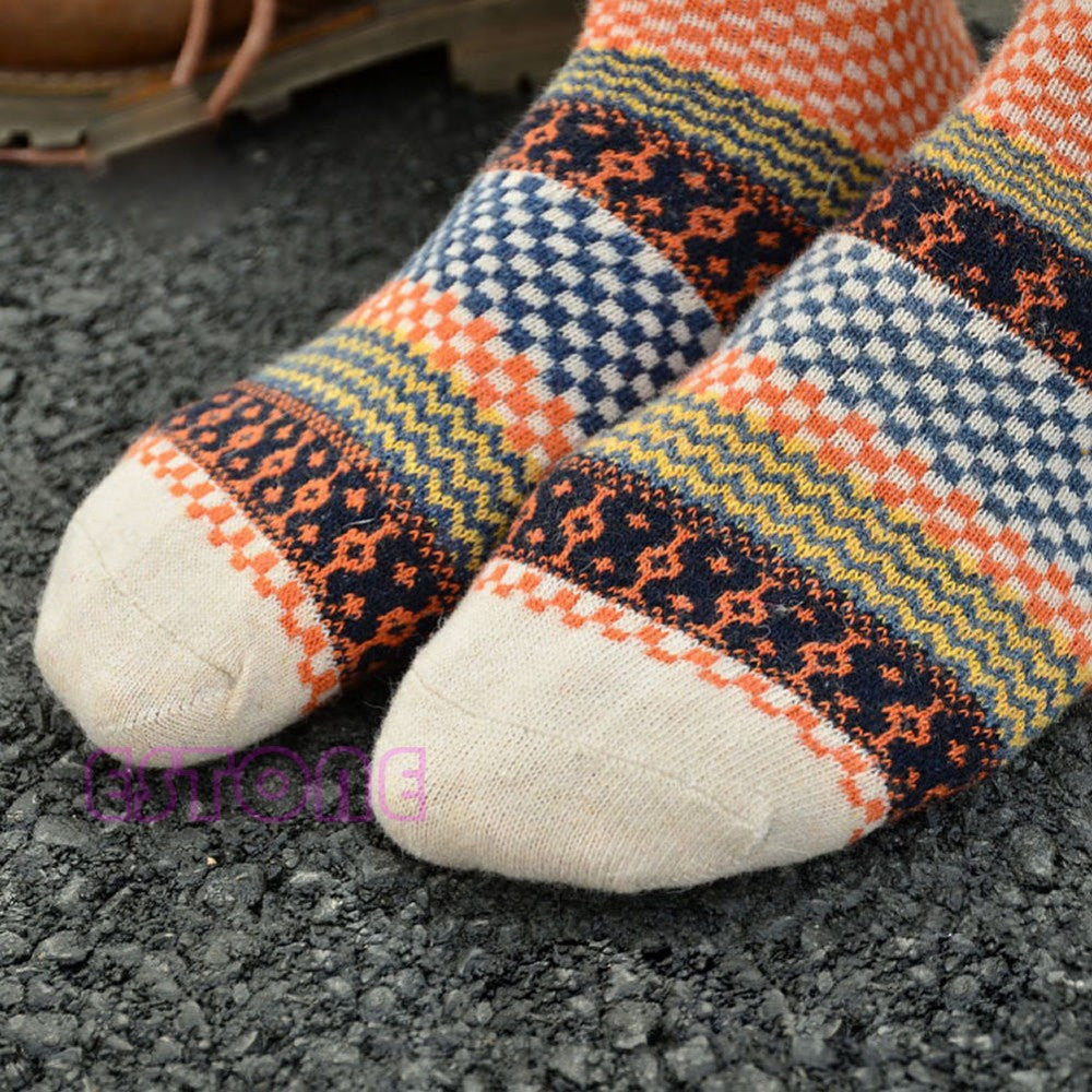 Casual Mens Warm Winter Cashmere Rabbit Wool Blend Men Socks 4 Pairs/Lot - FanFreakz