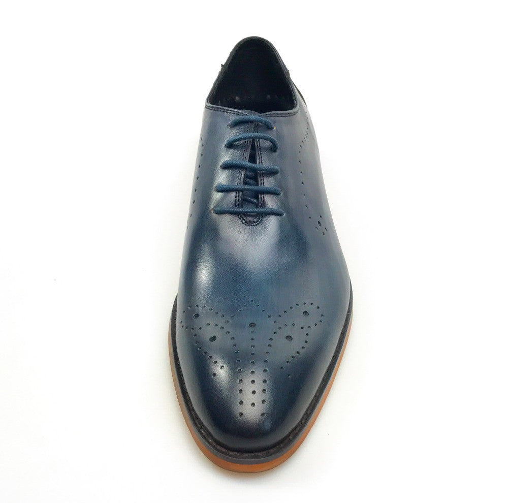 Vintage Blue Style Lace Up Men Formal Shoes - FanFreakz