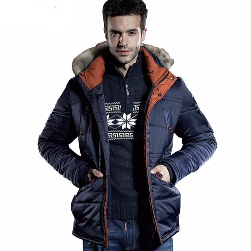 Men Thick Winter Jacket with Parka Hood - FanFreakz