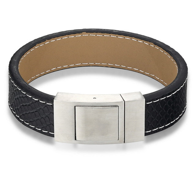 Unique Buckle Unisex Leather Bracelet - FanFreakz