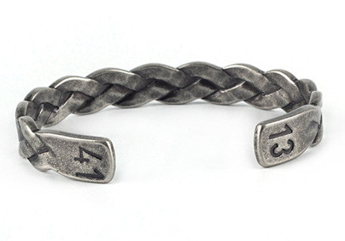 Braided Steel Style Twist Metal Vintage Men Cuff Bracelets - FanFreakz