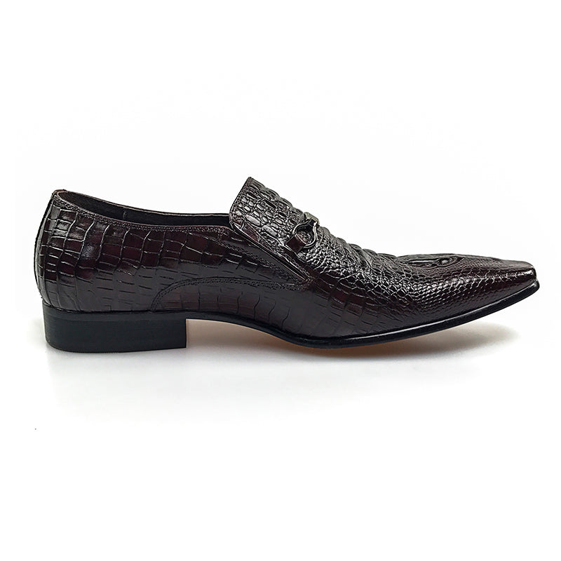 Luxury Business Style Croco Pattern Men Loafers Shoes - FanFreakz