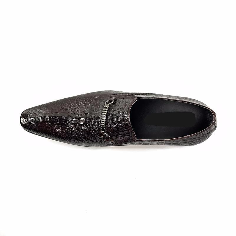 Luxury Business Style Croco Pattern Men Loafers Shoes - FanFreakz