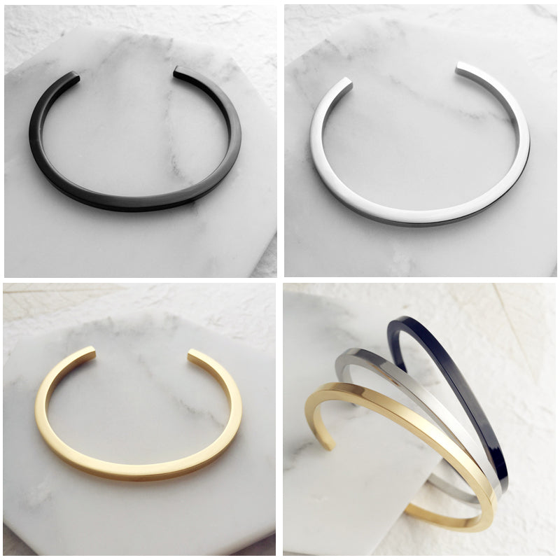 Minimalist and Simple Men Cuff Bracelets - FanFreakz