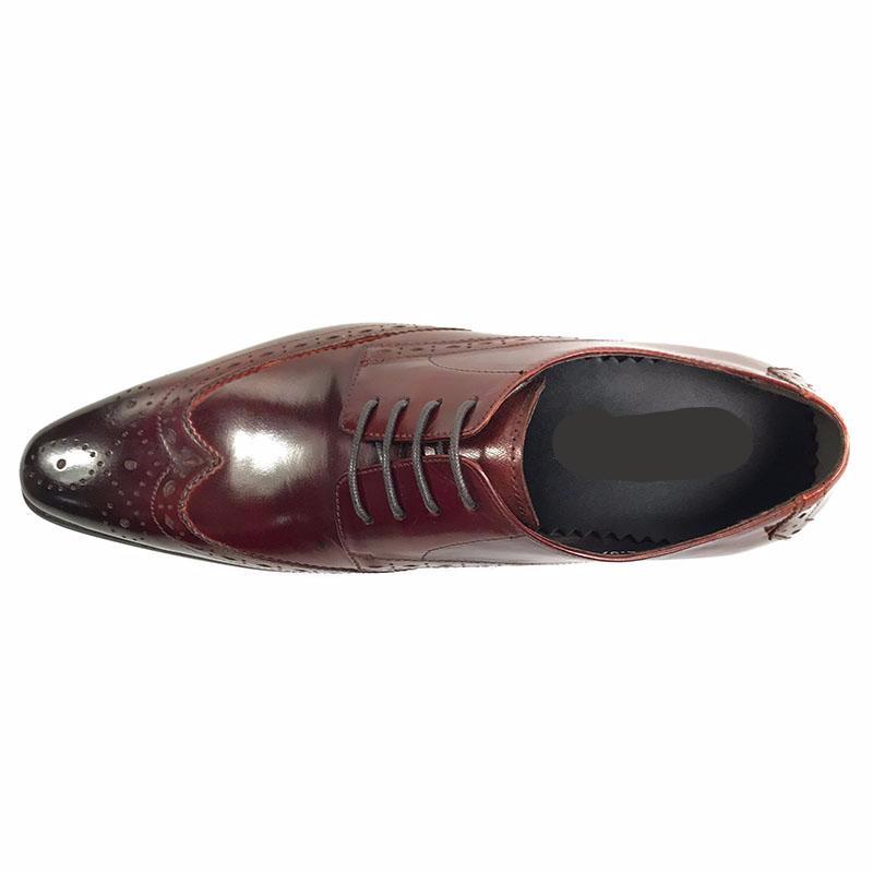 Luxury Style Perforated Wingtip Men Derby Shoes - FanFreakz