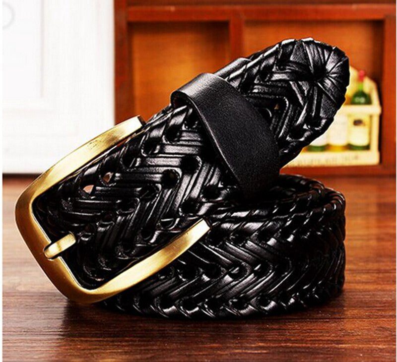 Leather Woven Style Men Belt - FanFreakz