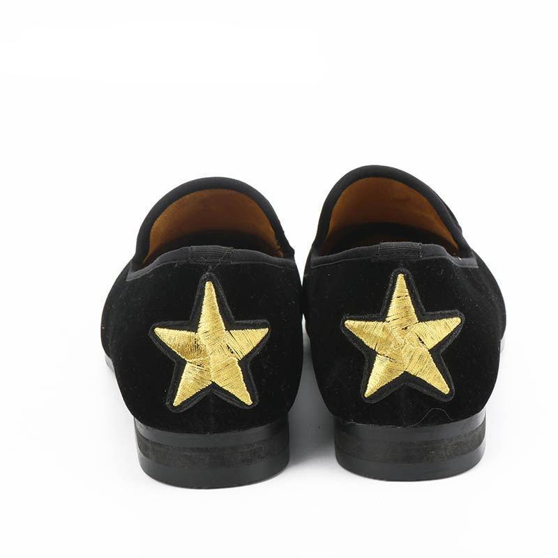 Stars On Toe and Heel Details Men Loafers Shoes - FanFreakz