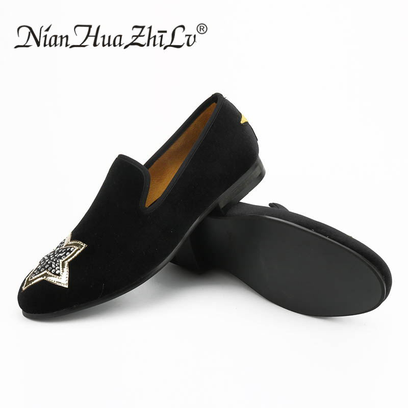 Stars On Toe and Heel Details Men Loafers Shoes - FanFreakz
