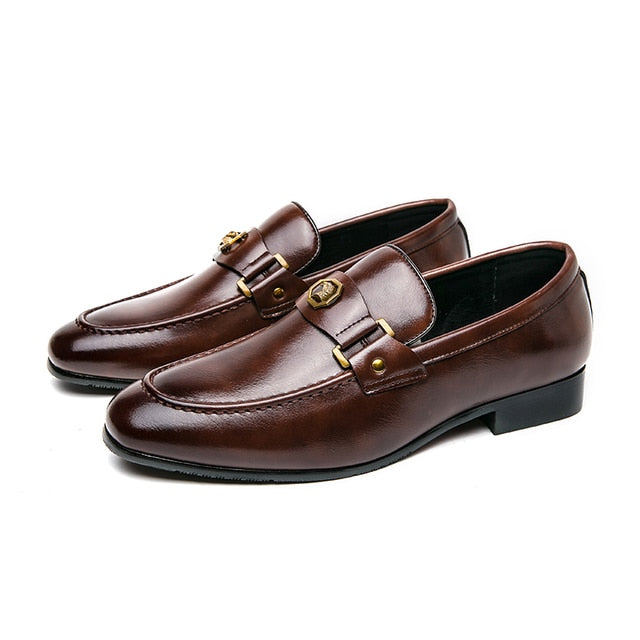 Business Leather Slip On Men Shoes