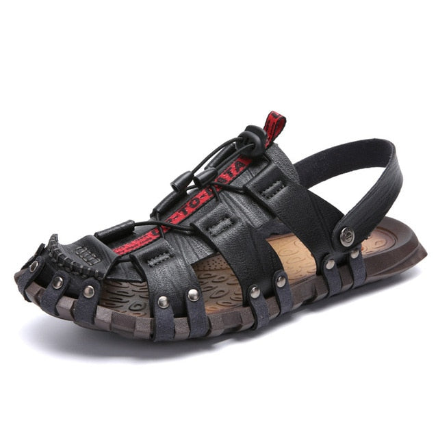 Sandalias Estilo Gladiador en Piel Genuina