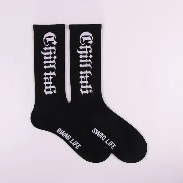 Gothic Letters Hip-hop Skateboard Socks