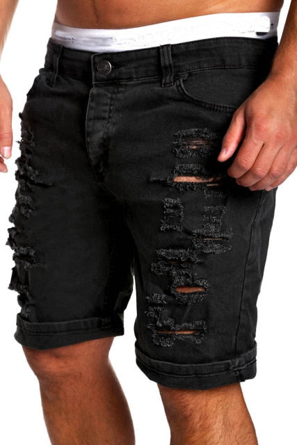 Casual Irregular Ripped Jeans Shorts