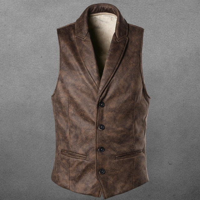 Peak Lapel Solid Single Breasted Vest