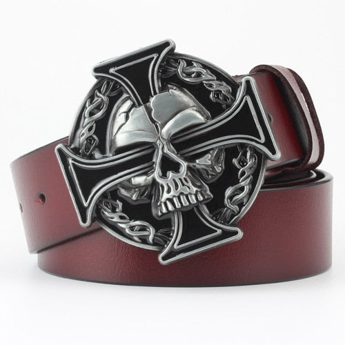 Letter Z Round Metal Buckle Men Leather Belt – FanFreakz