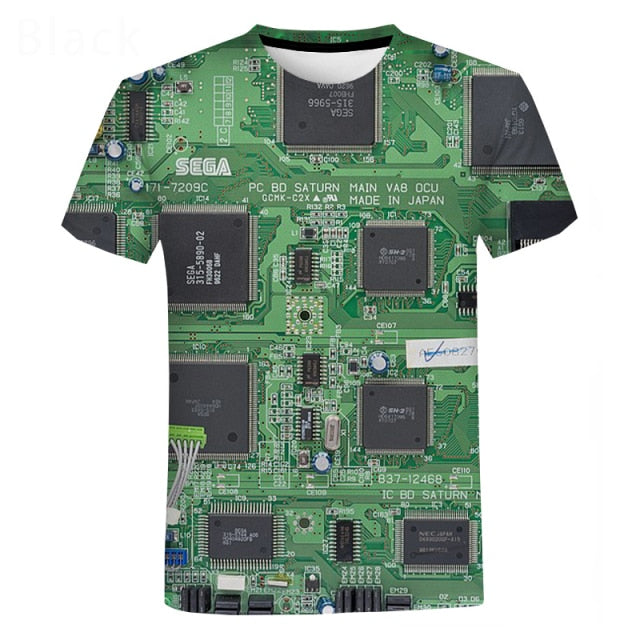 Electronic Chip Cool Oversized T-Shirt