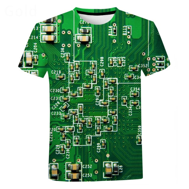 Electronic Chip Cool Oversized T-Shirt