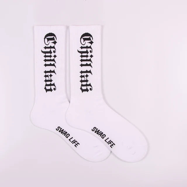 Gothic Letters Hip-hop Skateboard Socks