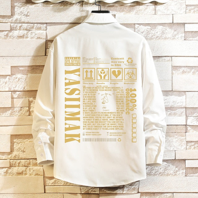 Cardboard Instructions Back Printed Long Sleeve Shirt