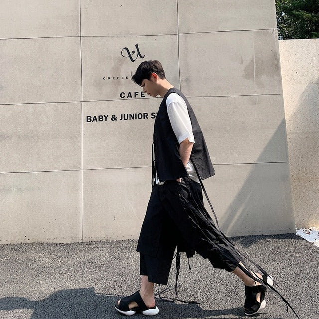 Casual Wide Leg Punk Gothic Hip Hop Japan Style Men Pants - FanFreakz
